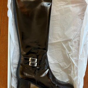 Cole Haan Glossy Patent Leather Boots. Made in Italy.  NIB.  Sz 9 - 9 1/2